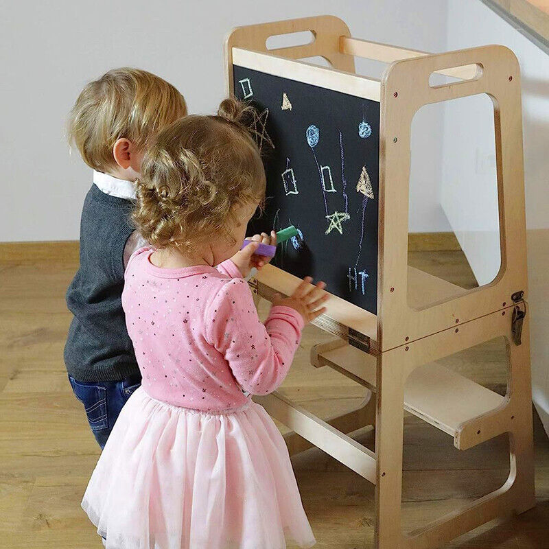 Wooden Toddler Step Stool Learning Tower Kitchen Safety V178-66811