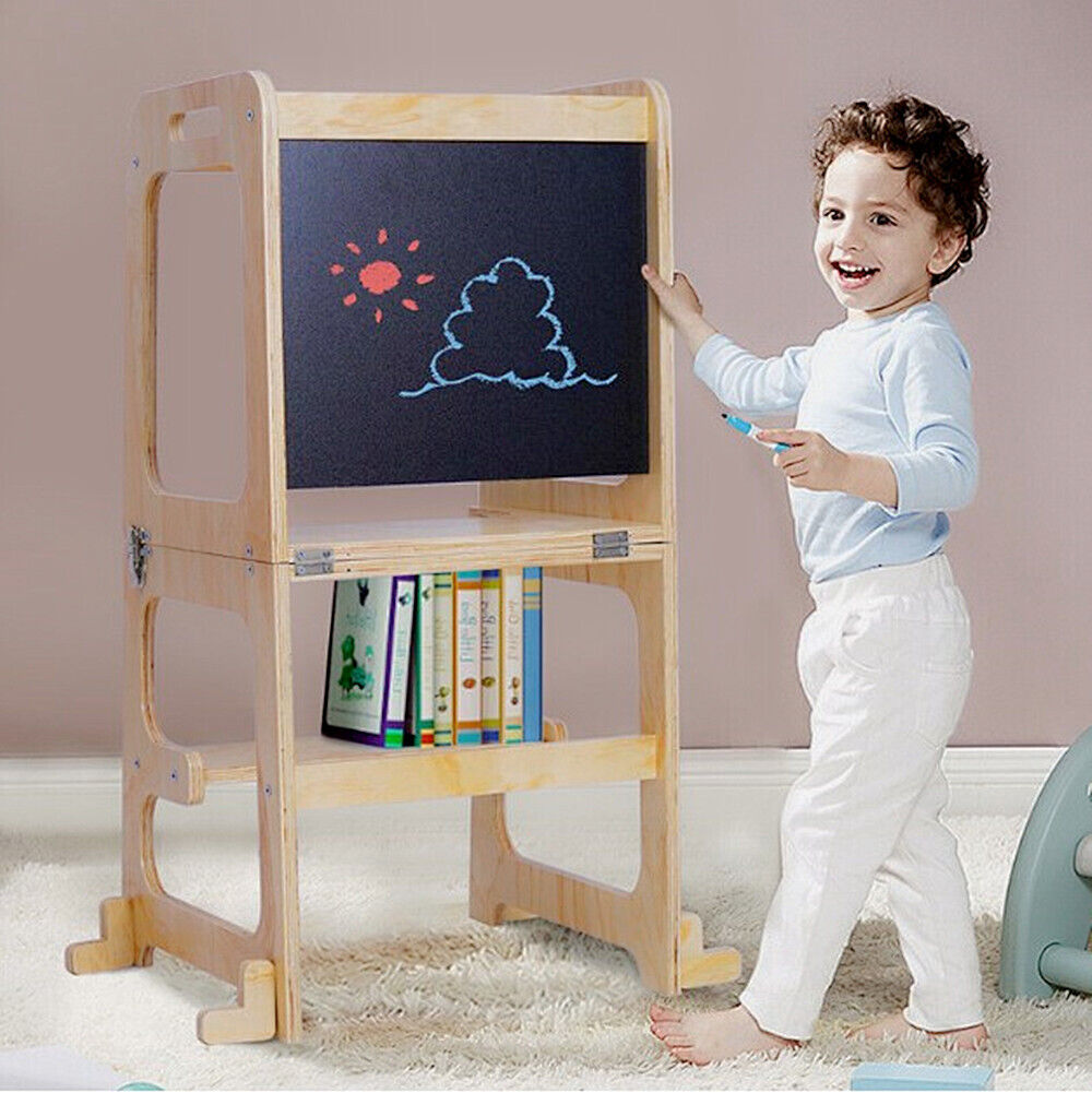 Wooden Toddler Step Stool Learning Tower Kitchen Safety V178-66811