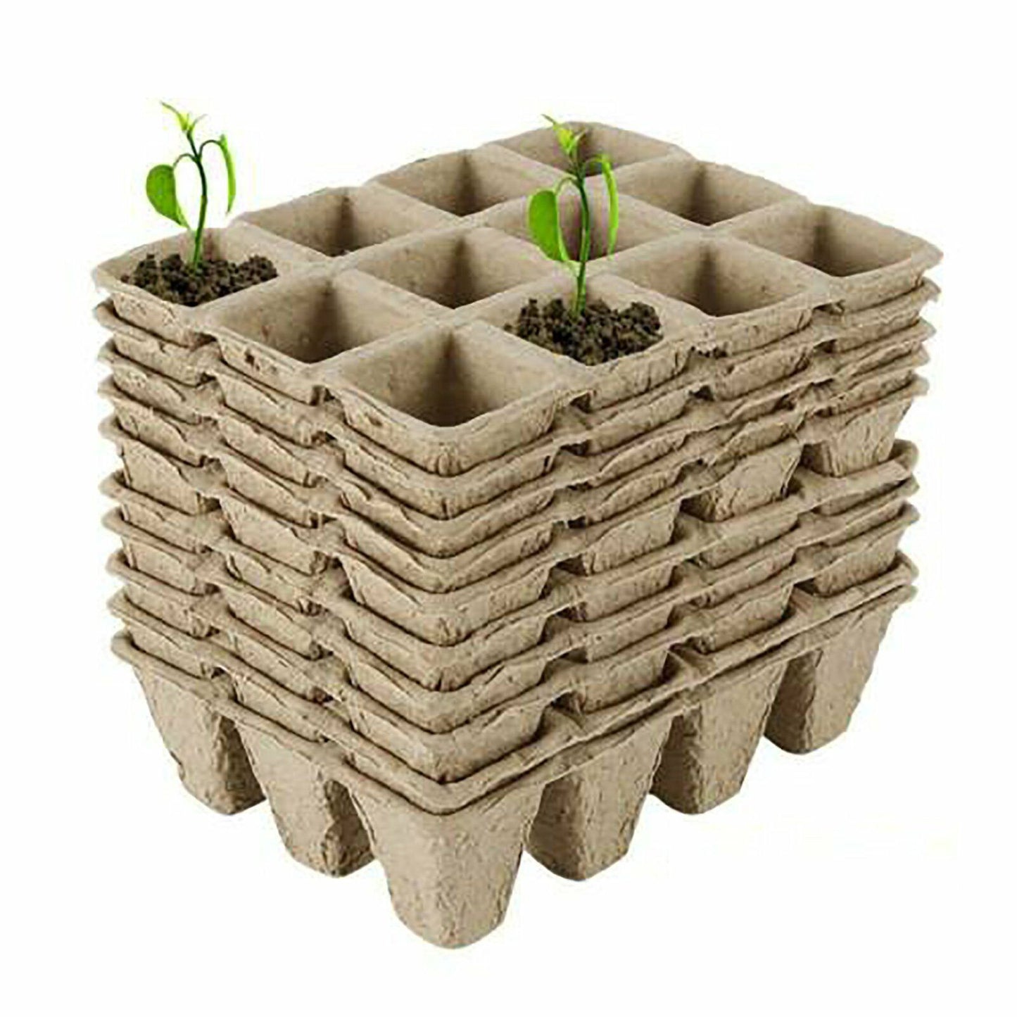 10pcs Biodegradable Seedling Trays 12-Hole Garden Starter V178-66812