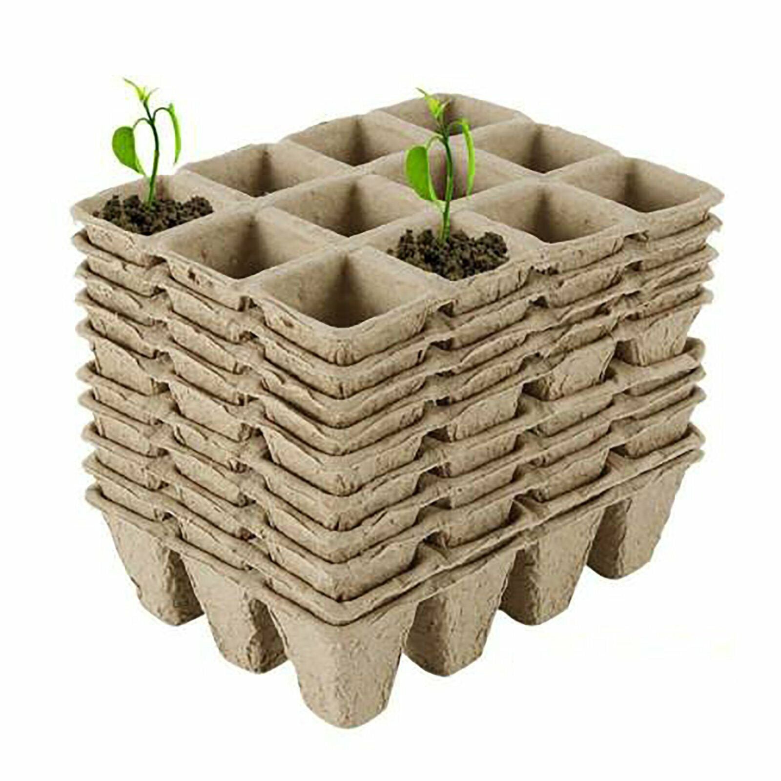 10pcs Biodegradable Seedling Trays 12-Hole Garden Starter V178-66812