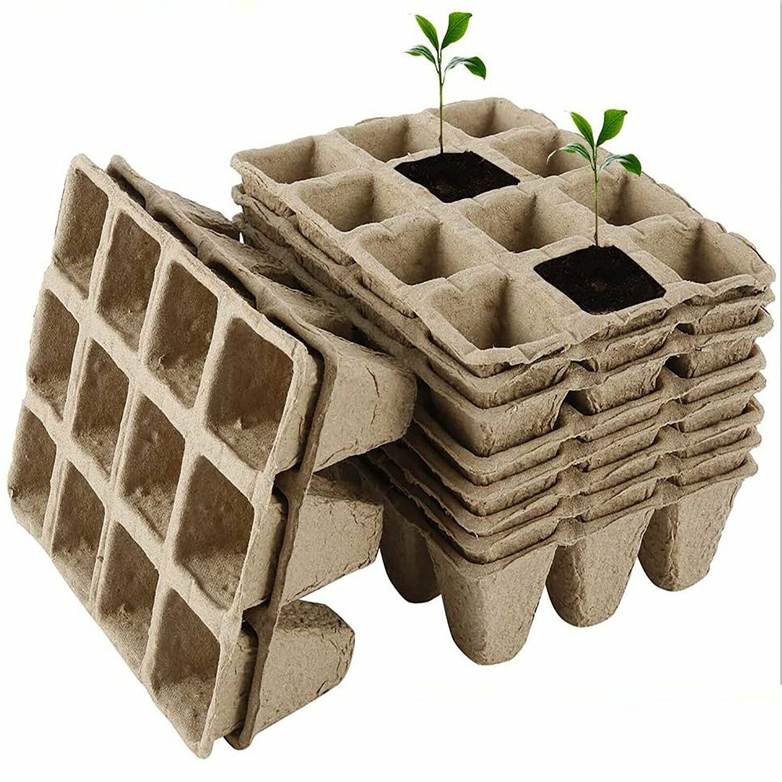 10pcs Biodegradable Seedling Trays 12-Hole Garden Starter V178-66812