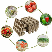10pcs Biodegradable Seedling Trays 12-Hole Garden Starter V178-66812