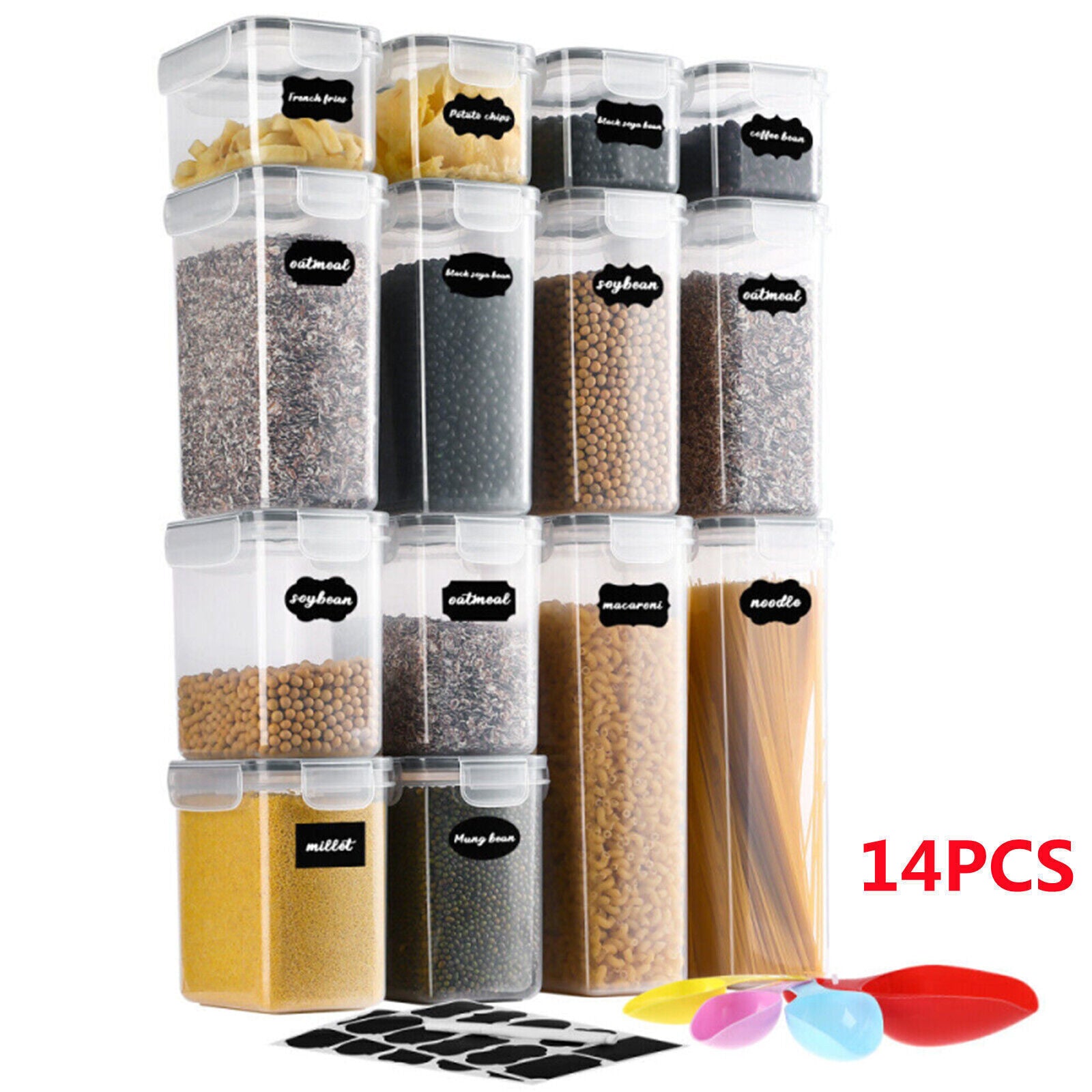 28-Piece Airtight Kitchen Pantry Storage Containers with Lids V178-66813