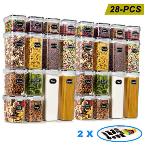 28-Piece Airtight Pantry Storage Containers with Lids for Kitchen Dry Food V178-66814