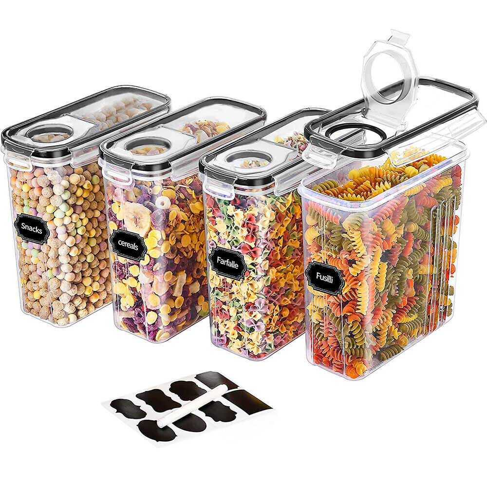 6PCS Food Storage Containers Kitchen Dry Pantry Organiser Airtight Lids V178-66815