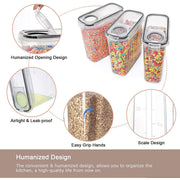6PCS Food Storage Containers Kitchen Dry Pantry Organiser Airtight Lids V178-66815