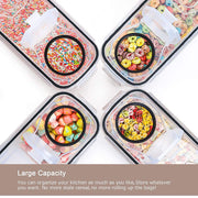 6PCS Food Storage Containers Kitchen Dry Pantry Organiser Airtight Lids V178-66815