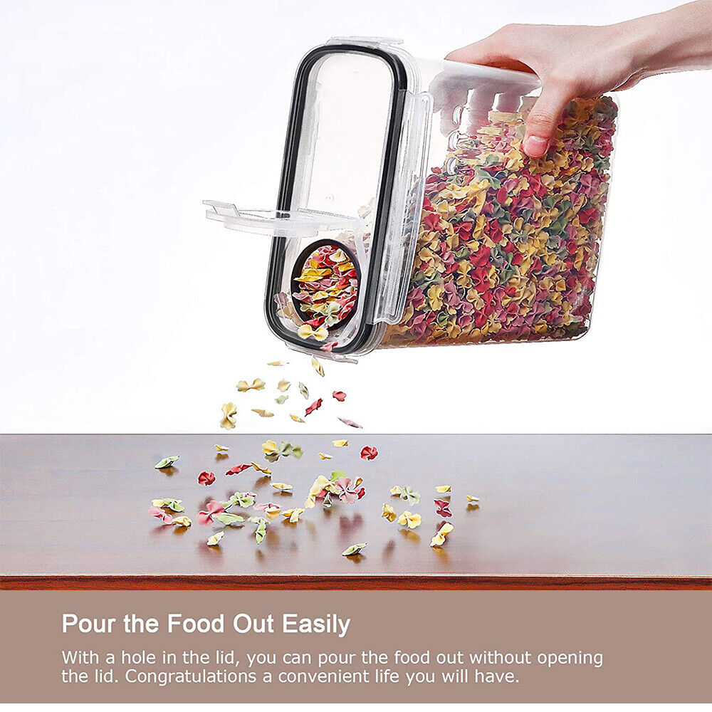 6PCS Food Storage Containers Kitchen Dry Pantry Organiser Airtight Lids V178-66815