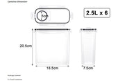 6PCS Food Storage Containers Kitchen Dry Pantry Organiser Airtight Lids V178-66815