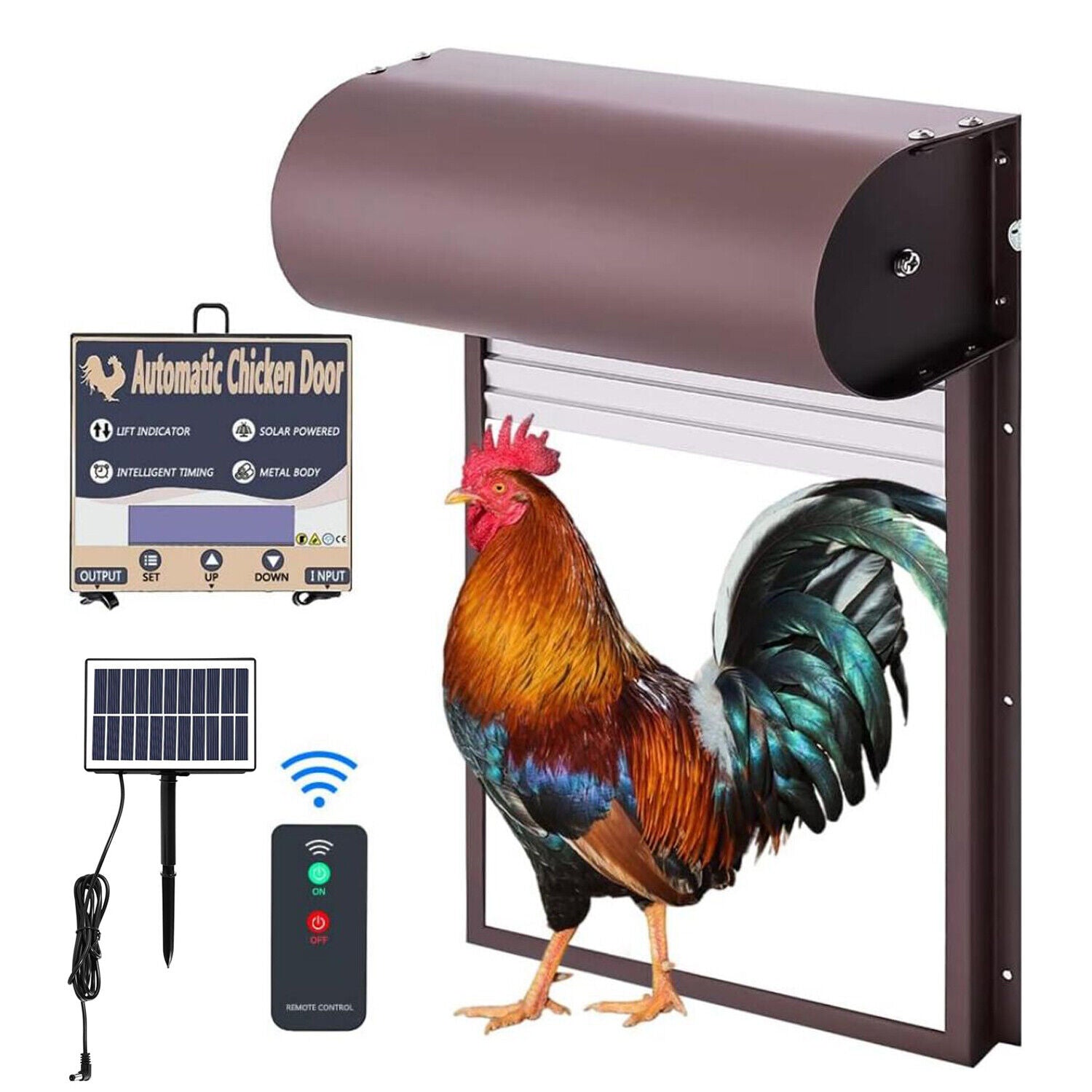 Automatic Chicken Coop Door Opener with Gate Light Sensor Remote V178-66820