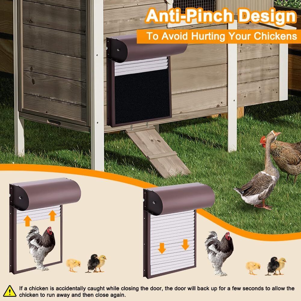 Automatic Chicken Coop Door Opener with Gate Light Sensor Remote V178-66820