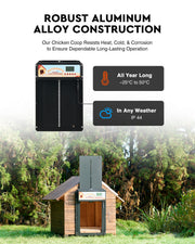 Automatic Chicken Coop Door Solar/Battery/AC 6W Aluminum Copper V178-66821
