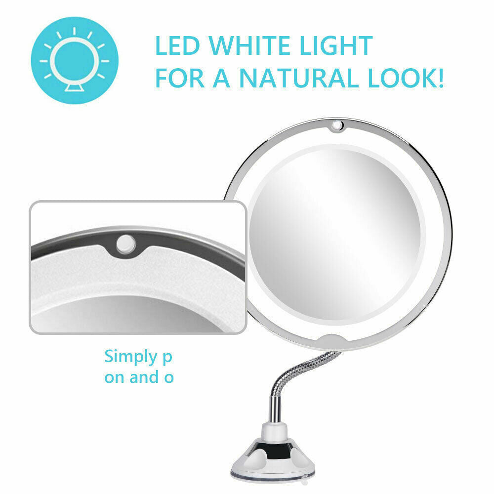 10X LED Magnifying Makeup Mirror 360 degrees Rotation V178-66822