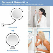 10X LED Magnifying Makeup Mirror 360 degrees Rotation V178-66822
