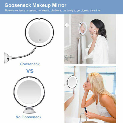 10X LED Magnifying Makeup Mirror 360 degrees Rotation V178-66822