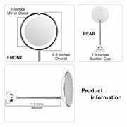 10X LED Magnifying Makeup Mirror 360 degrees Rotation V178-66822
