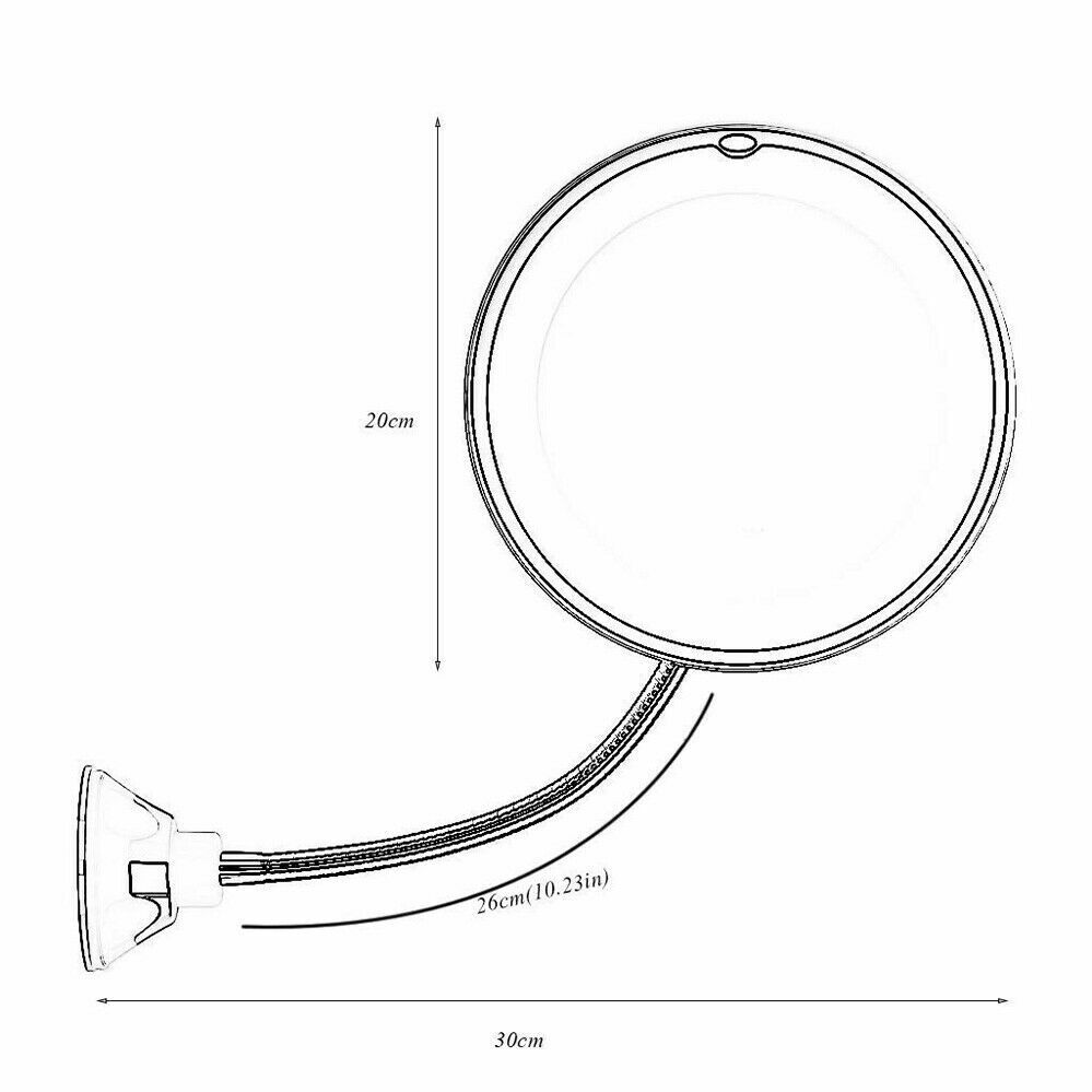 10X LED Magnifying Makeup Mirror 360 degrees Rotation V178-66822