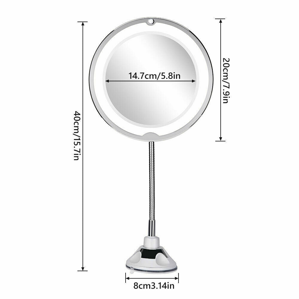 10X LED Magnifying Makeup Mirror 360 degrees Rotation V178-66822