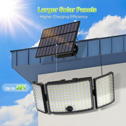 234 LED Solar Motion Sensor Light 5500K Cool Black Outdoor Security Flood Lamp V178-66823