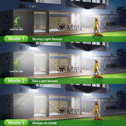 234 LED Solar Motion Sensor Light 5500K Cool Black Outdoor Security Flood Lamp V178-66823