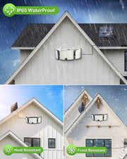 234 LED Solar Motion Sensor Light 5500K Cool Black Outdoor Security Flood Lamp V178-66823