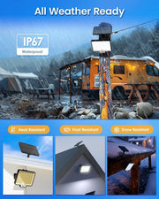 294 LED Solar Light Motion Sensor 6500K Black Outdoor Security Wall Flood Lamp V178-66824