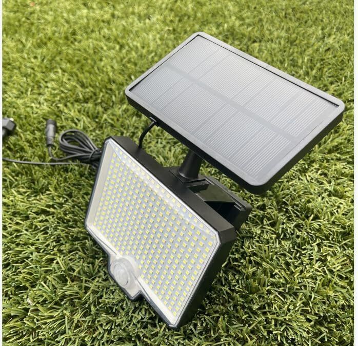 294 LED Solar Light Motion Sensor 6500K Black Outdoor Security Wall Flood Lamp V178-66824
