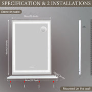Crystal Vanity Mirror 80CM LED Bluetooth Magnifying V178-66828