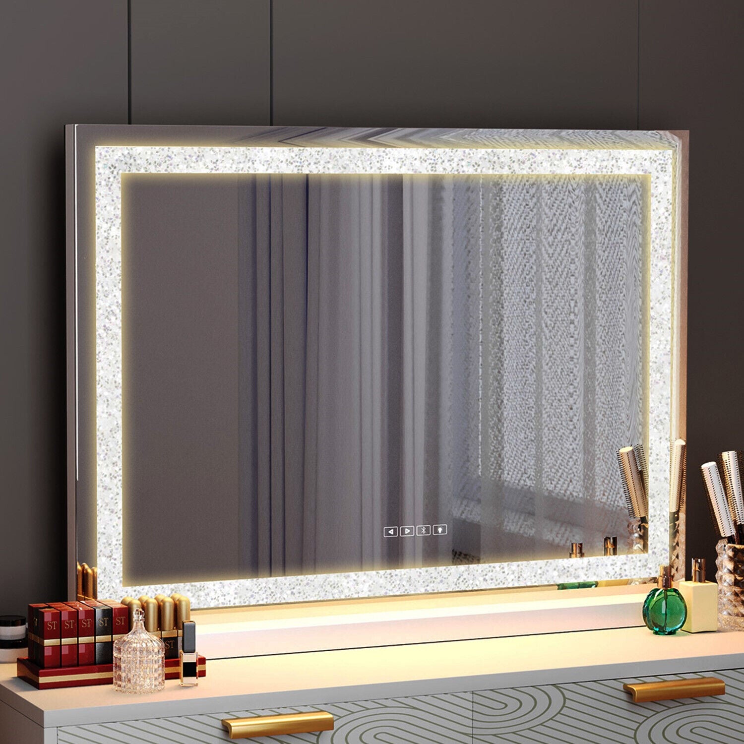 LED Makeup Mirror Bluetooth Touch Sensor Hollywood Vanity V178-66829