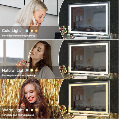 LED Makeup Mirror Bluetooth Touch Sensor Hollywood Vanity V178-66829