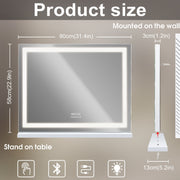 LED Makeup Mirror Bluetooth Touch Sensor Hollywood Vanity V178-66829