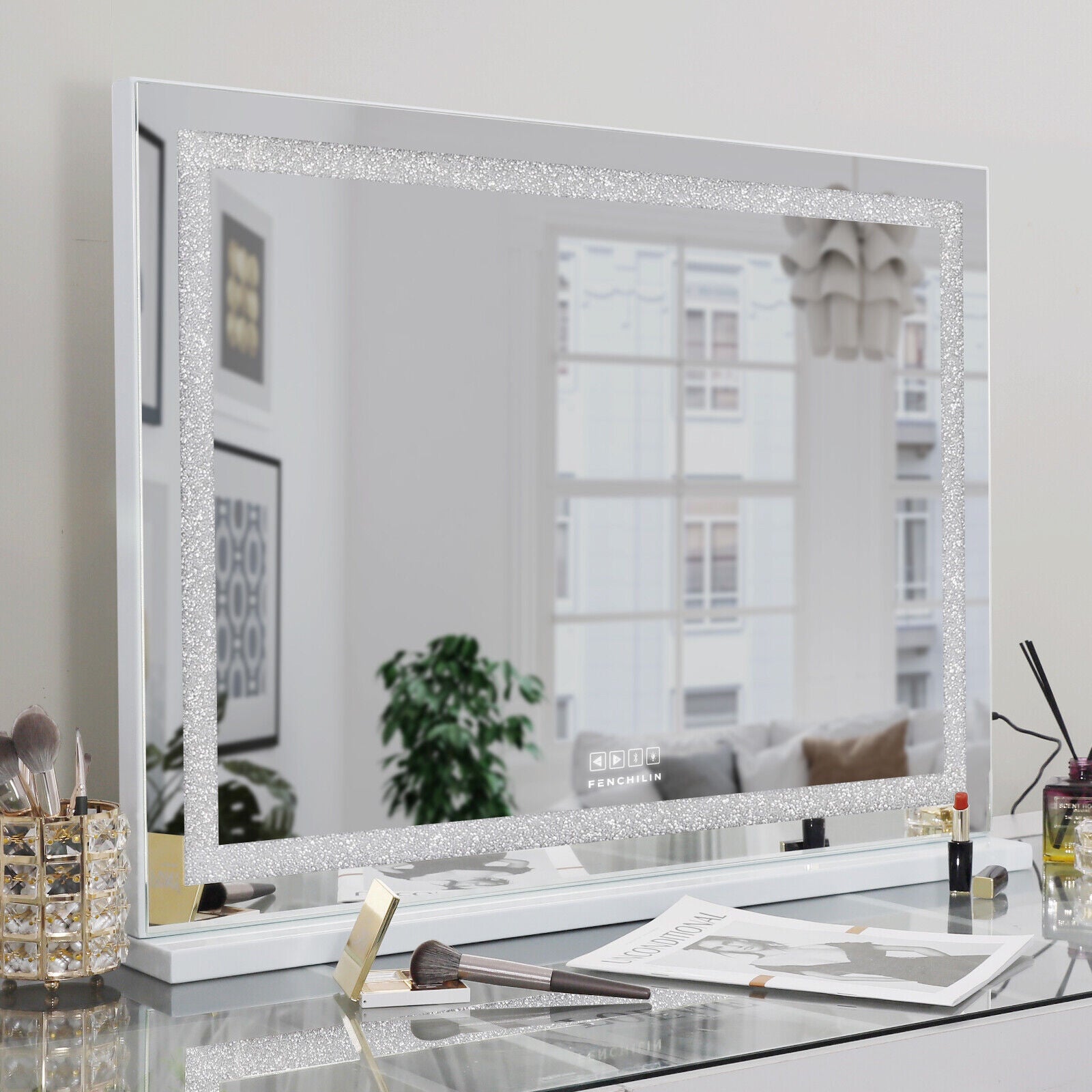 LED Makeup Mirror Bluetooth Touch Sensor Hollywood Vanity V178-66829