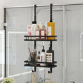 Black Aluminium Shower Caddy 74cm Hanging Storage Rack 35cm V178-66830