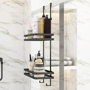 Black Aluminium Shower Caddy 74cm Hanging Storage Rack 35cm V178-66830