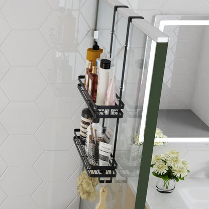 Black Aluminium Shower Caddy 74cm Hanging Storage Rack 35cm V178-66830