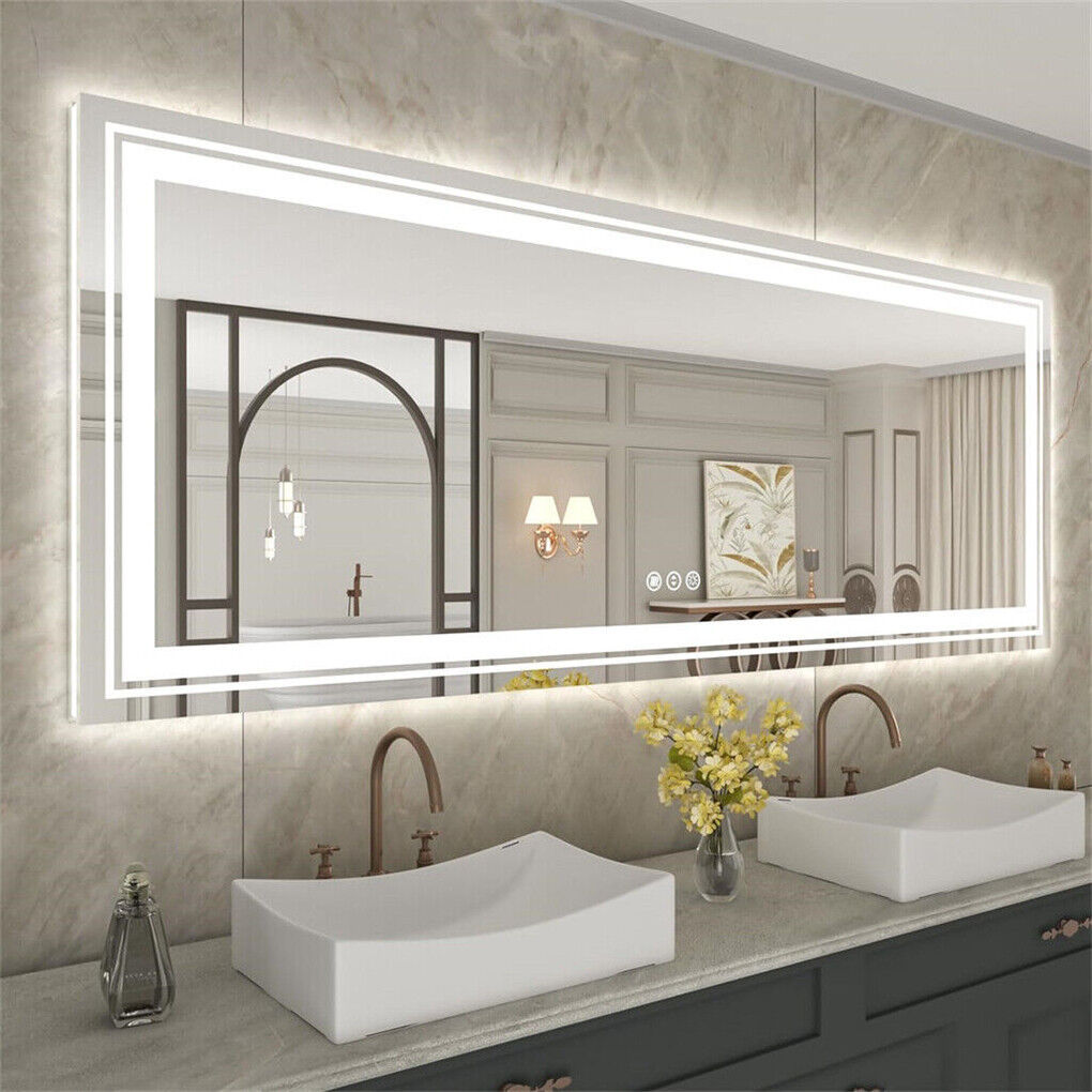 600x800mm LED Bathroom Mirror RBG Anti-Fog Aluminum V178-66832