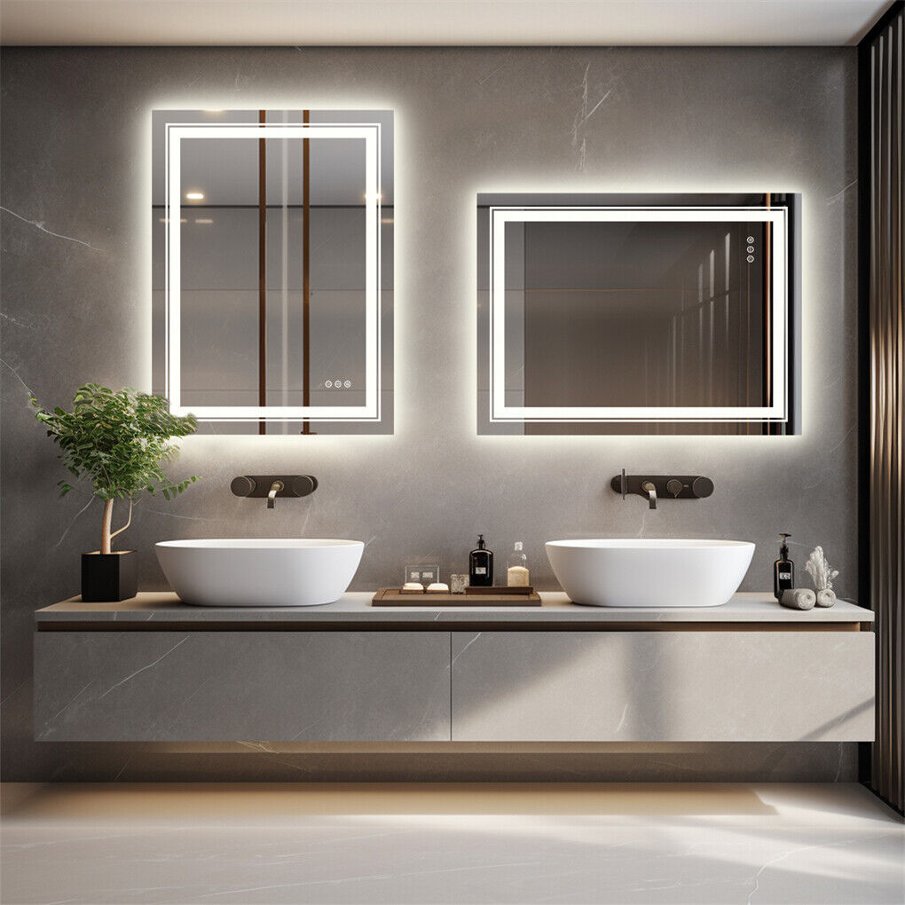 600x800mm LED Bathroom Mirror RBG Anti-Fog Aluminum V178-66832