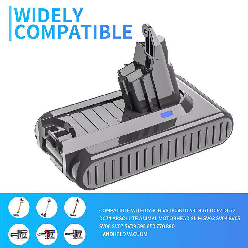 9500mAh Battery for Dyson V6 SV03 SV04 DC58 DC61 DC62 V178-66853