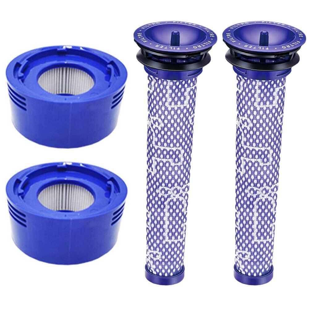 2-Pack Filter Kit for Dyson V7 V8 Absolute Animal Motorhead, 2 Pre + 2 Post Filters V178-66857