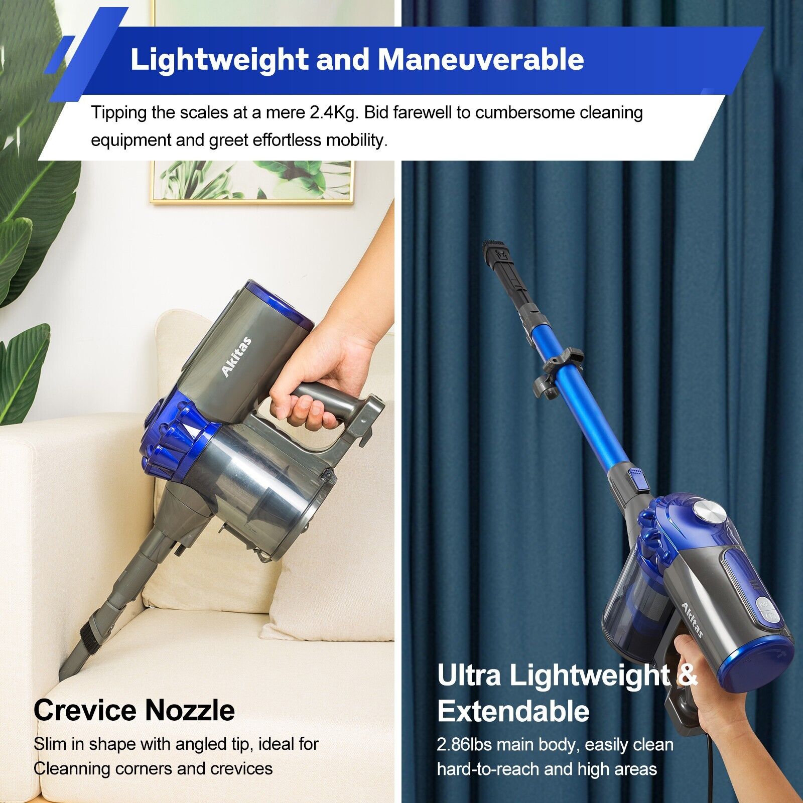 V8 150W Handheld Stick Vacuum Cleaner 40 Min Runtime LED V178-66859