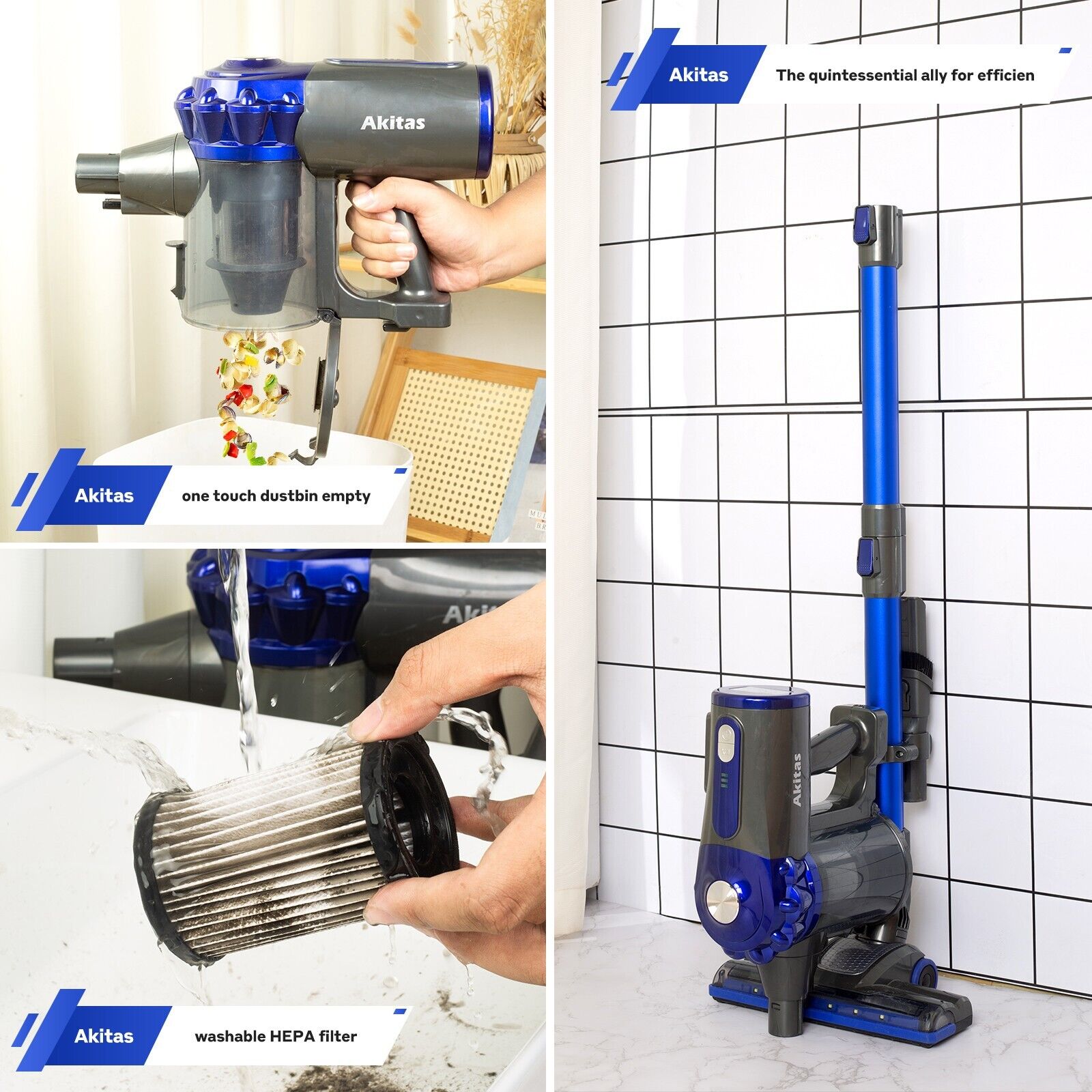 V8 150W Handheld Stick Vacuum Cleaner 40 Min Runtime LED V178-66859