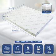 King Mattress Topper Memory Foam 7-Zone 8cm V178-66890