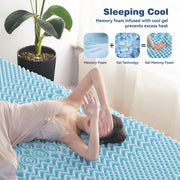 King Mattress Topper Memory Foam 7-Zone 8cm V178-66890