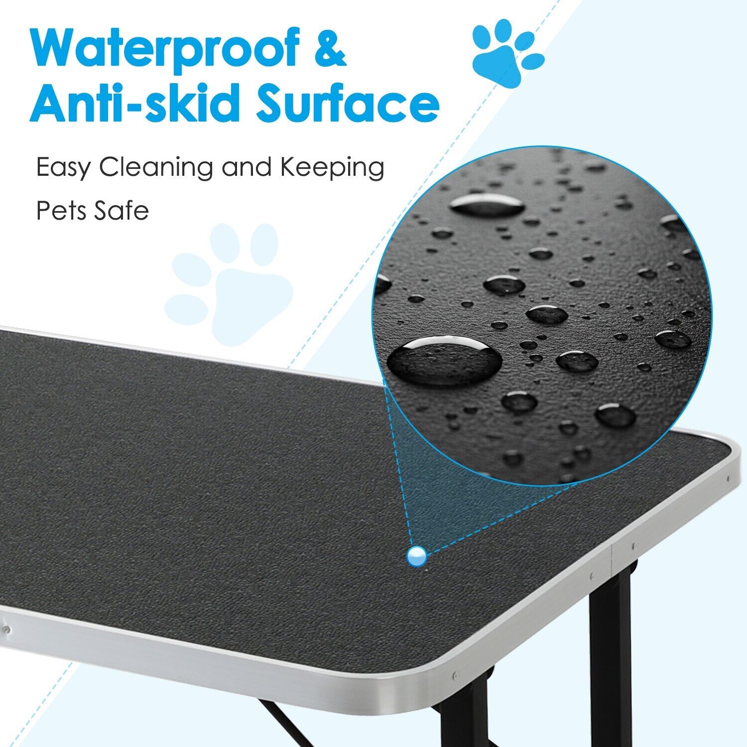 Adjustable Pet Grooming Table for Australian Cattle Dog, Foldable V178-66891