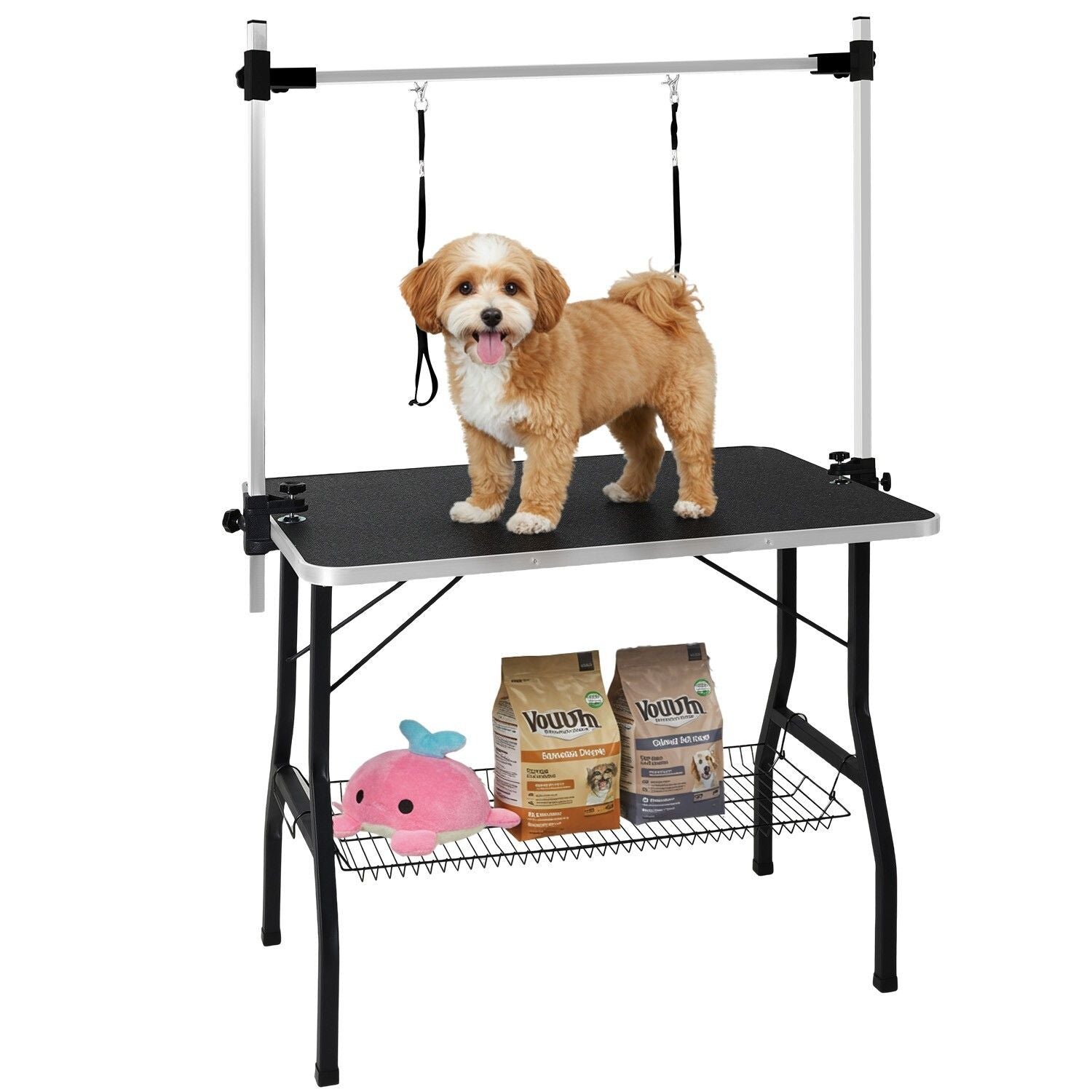 Adjustable Pet Grooming Table for Australian Cattle Dog, Foldable V178-66891