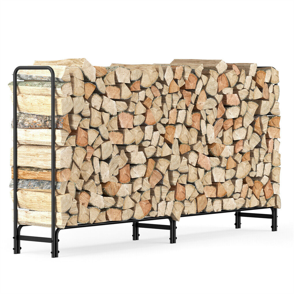 Metal Firewood Rack Log Storage Holder Heavy Duty V178-66893