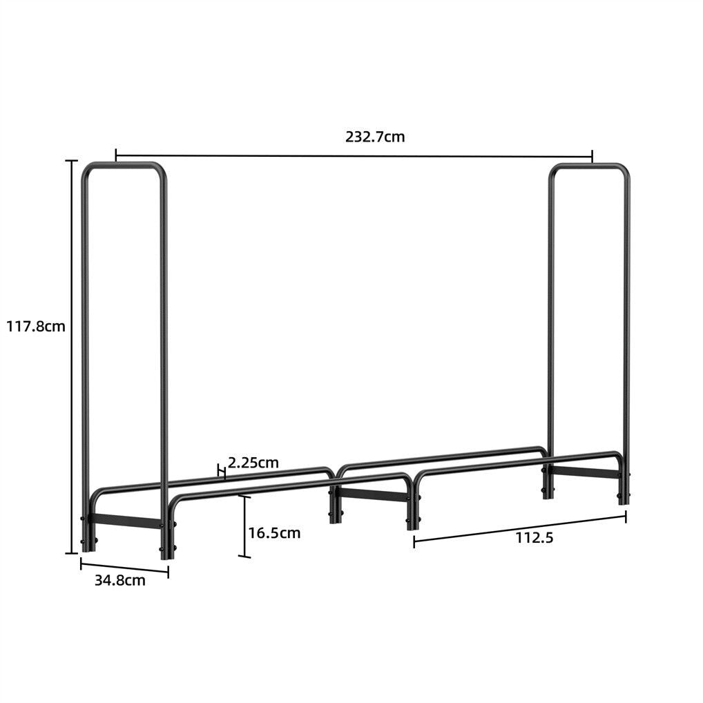 Metal Firewood Rack Log Storage Holder Heavy Duty V178-66893