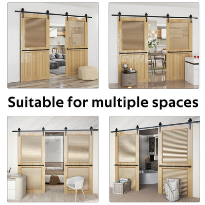 Sliding Barn Door Kit Heavy Duty Rust Resistant Single 2.44M V178-66896