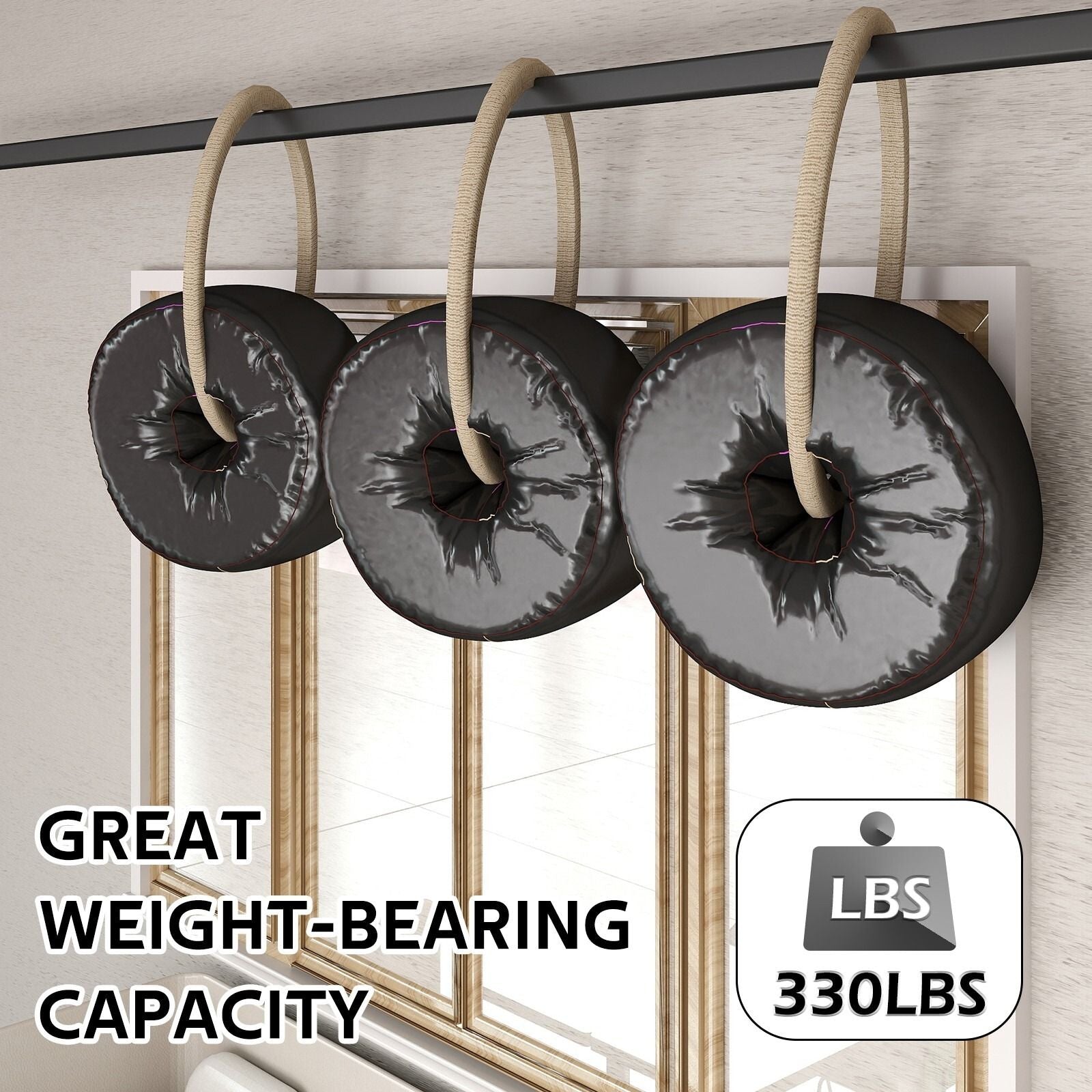 Sliding Barn Door Kit Heavy Duty Rust Resistant Single 2.44M V178-66896