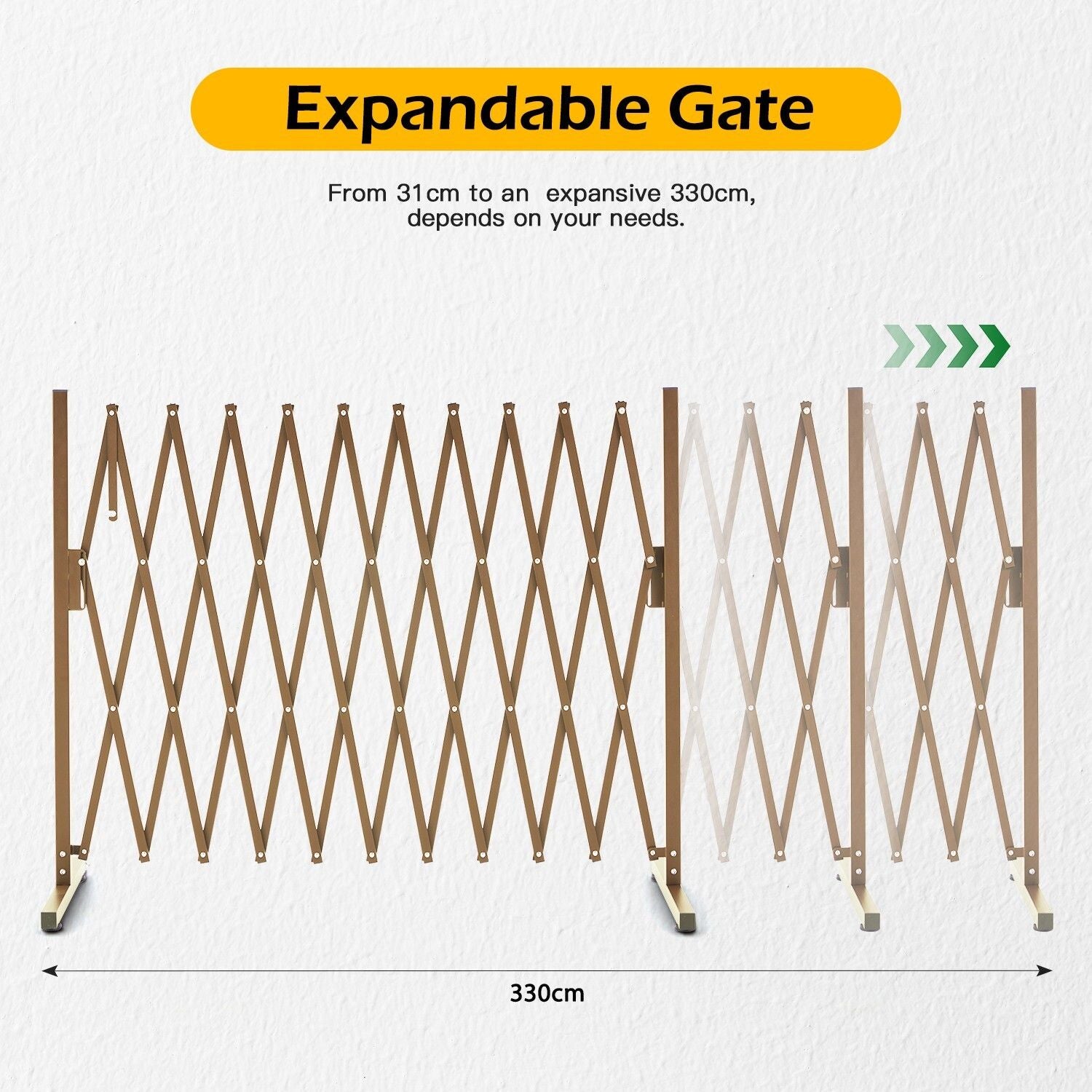 Expandable Aluminum Garden Fence Gate Rectangular V178-66899